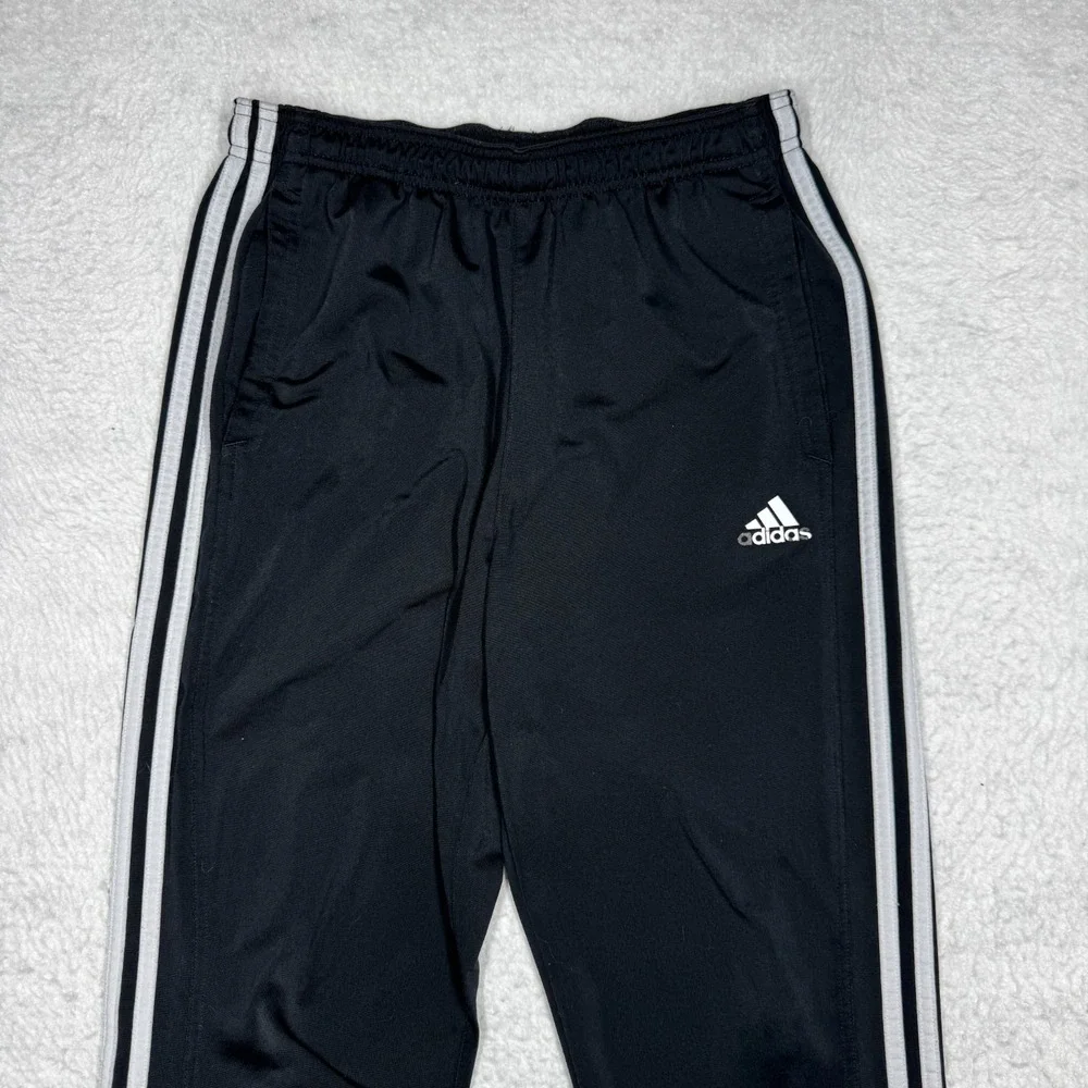 Adidas Prime Green Athletic Striped Track Pants Black Men's Size Medium